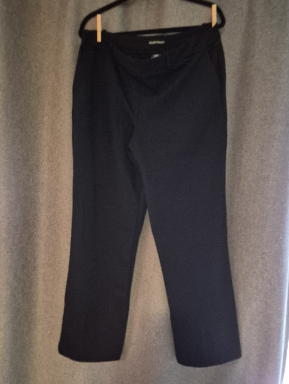 Black Straight-Leg Dress Pants